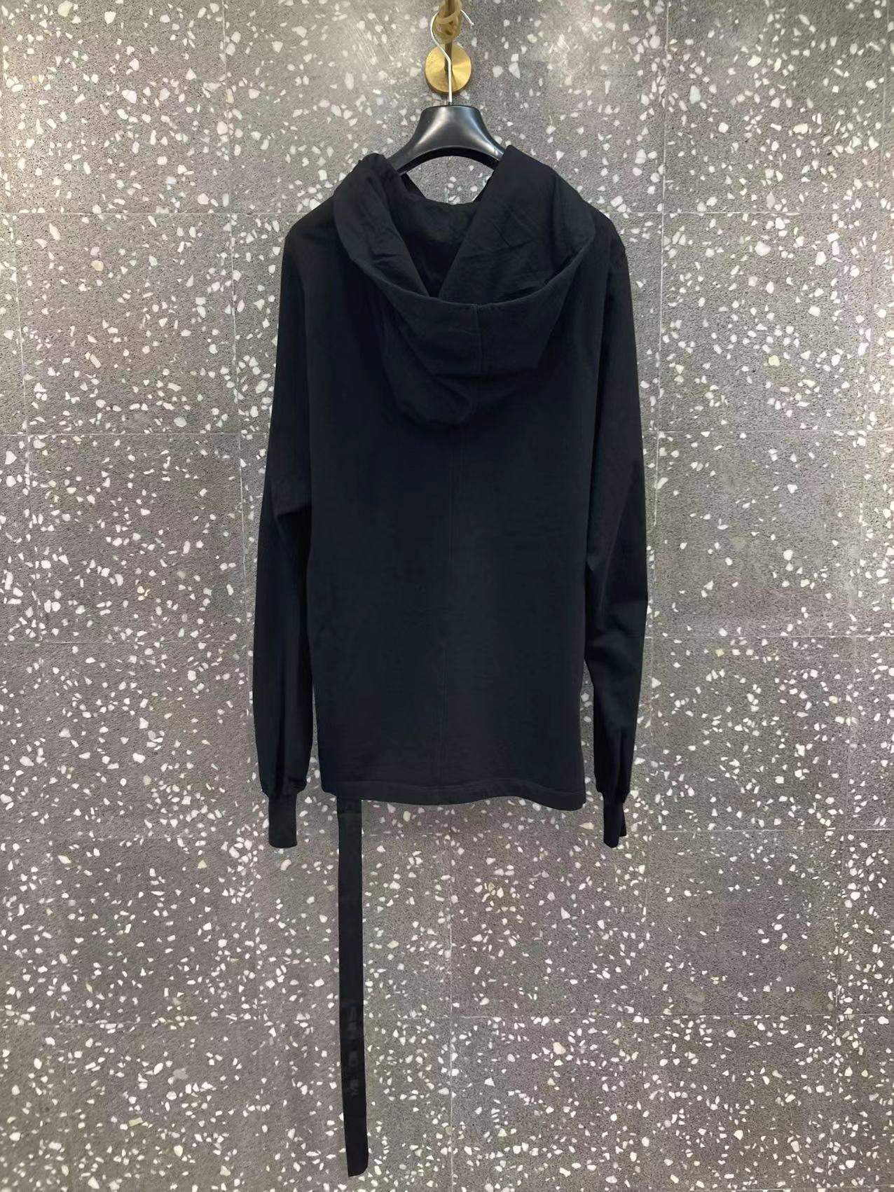 Rick Owens Drkshdw Asymmetrical Hem Long Sleeve Hoodie In Animal Print