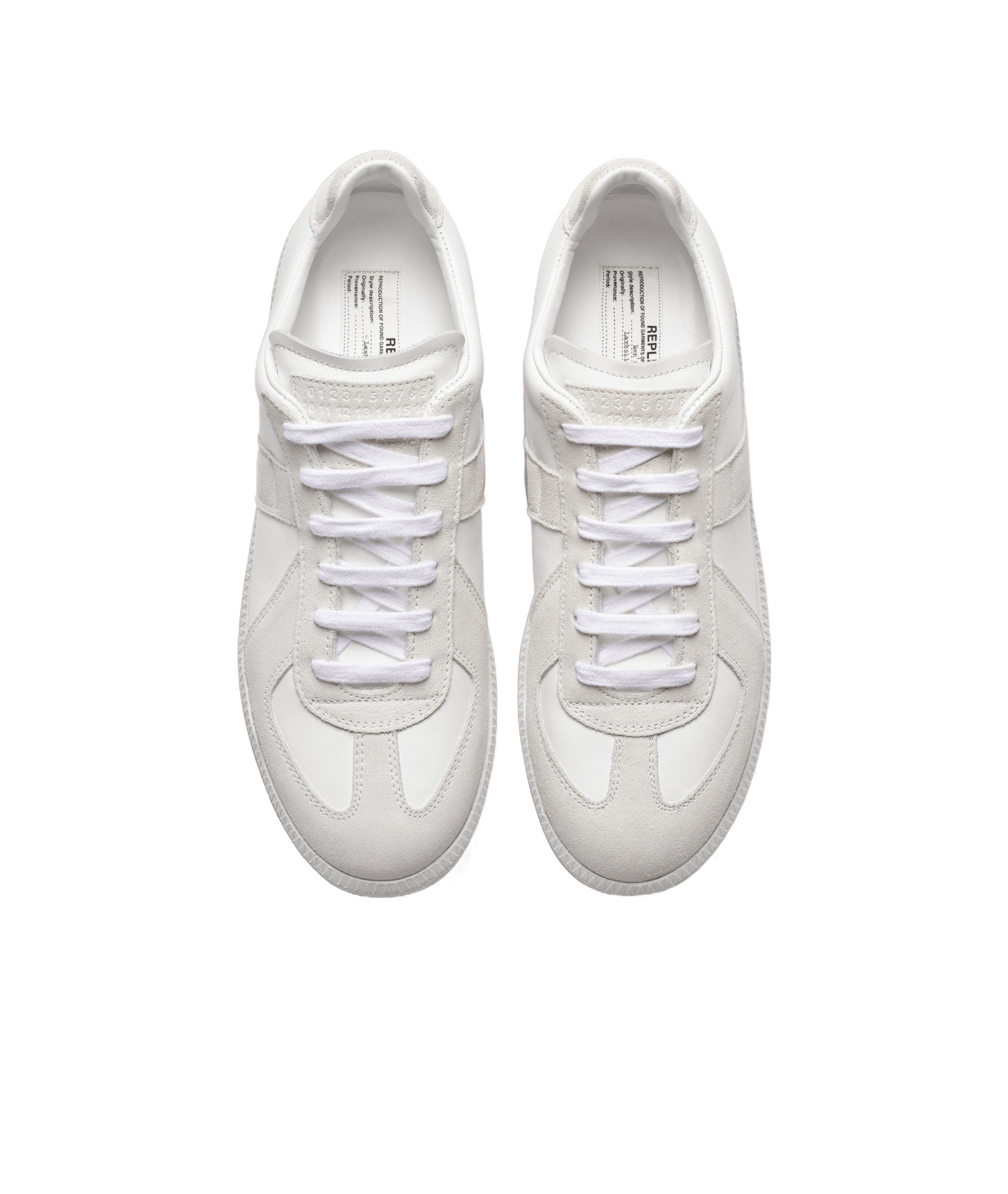 Maison Margiela Logo-patch Lace-up Sneakers In White