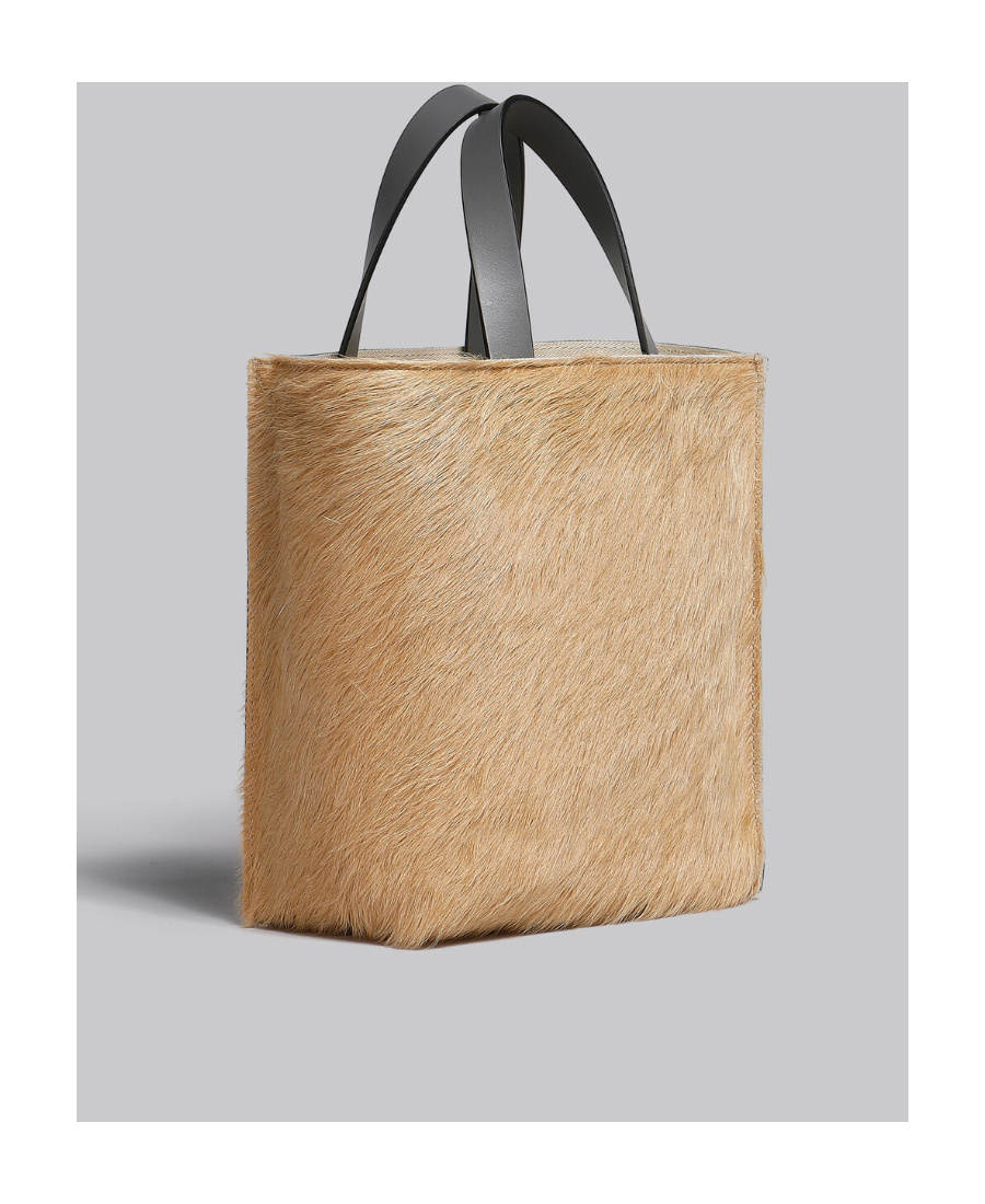 Marni Museo Colour-block Leather Tote Bag In Nude