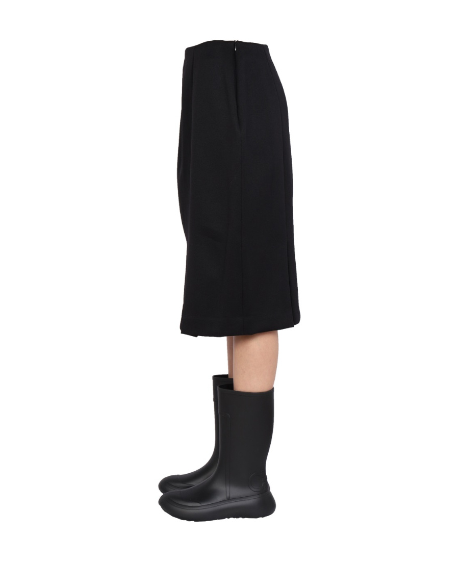Raf Simons A-line Midi Skirt In Black
