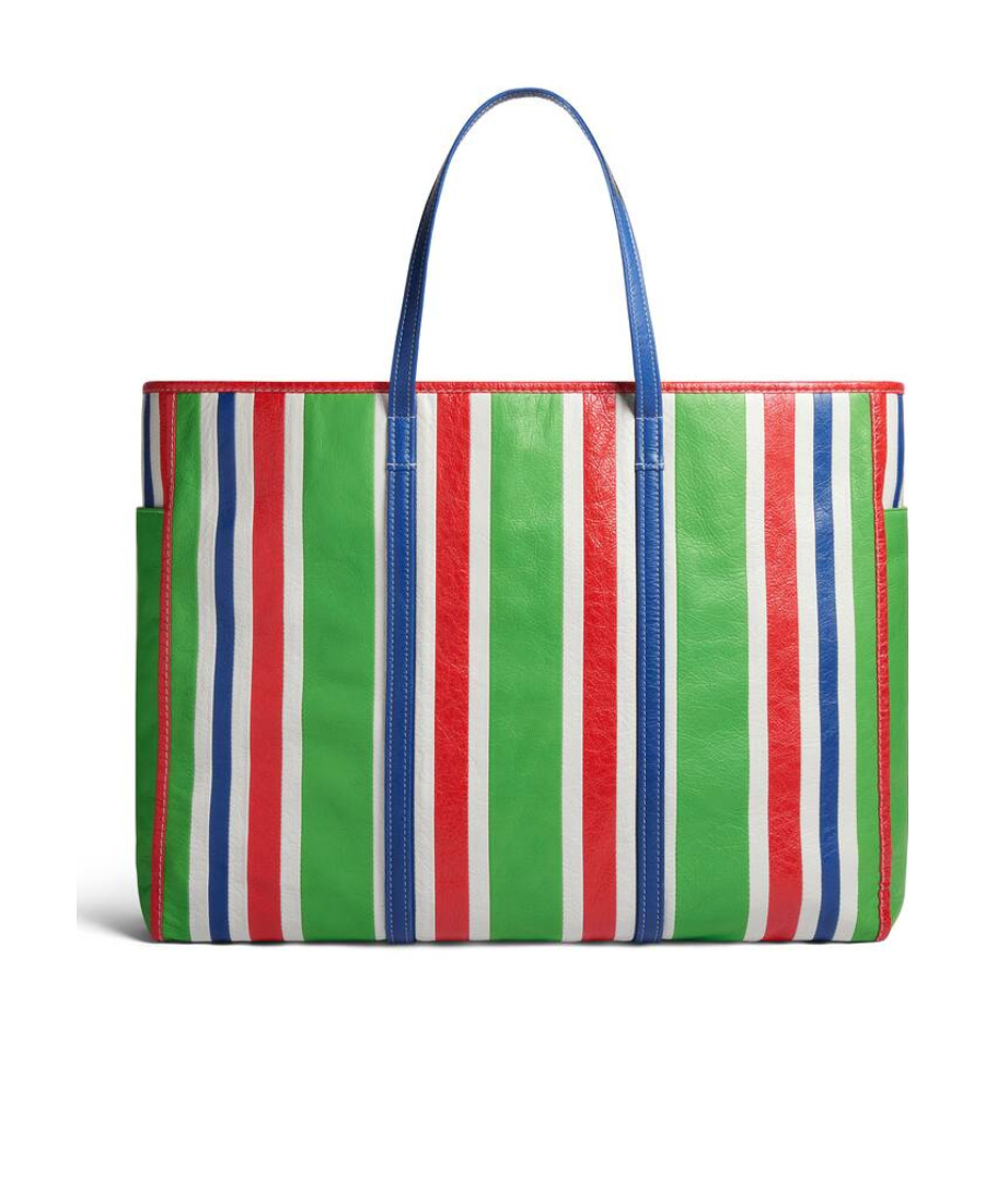 Balenciaga Men's Chatelet Carry All Xl Tote Bag In Green/red/blue/white In Green