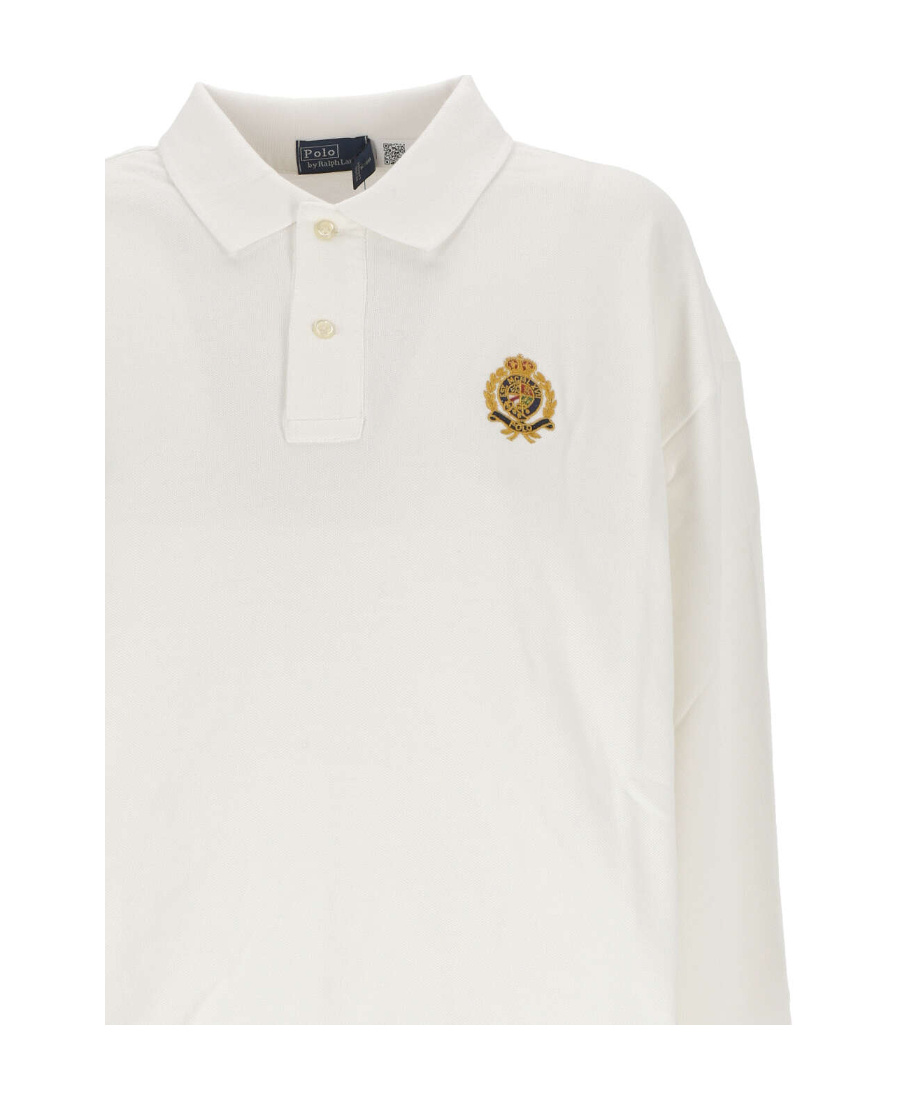 Polo Ralph Lauren Logo-embroidered Cotton Polo Shirt In White