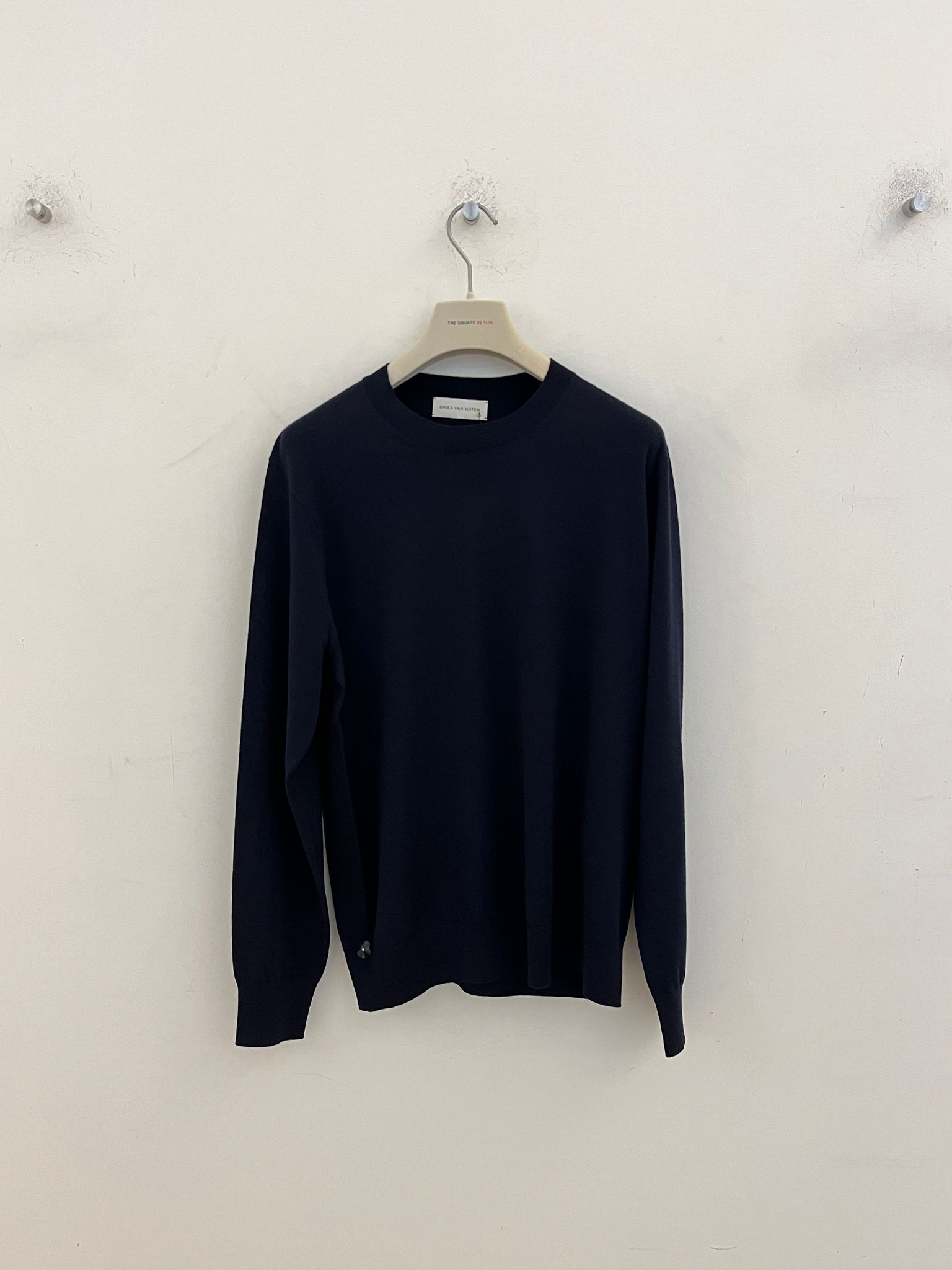 Dries Van Noten Long-sleeved Sweater In Blue