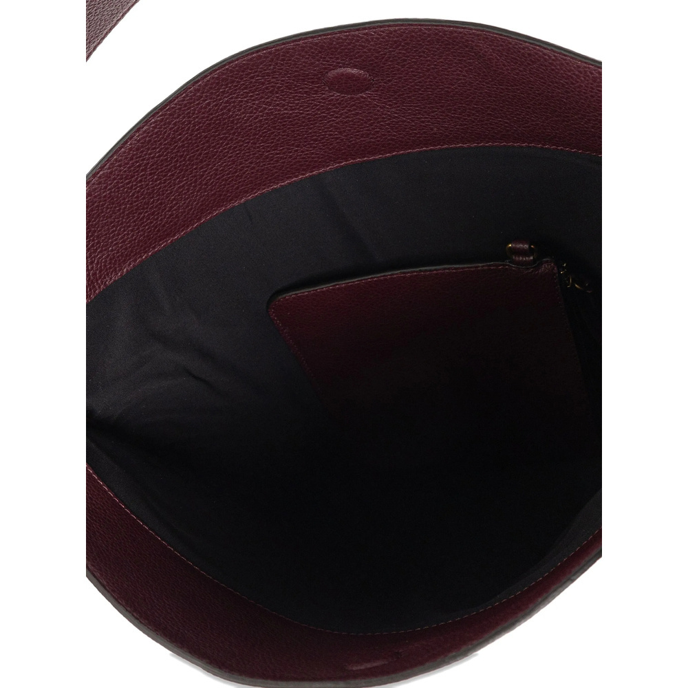 Isabel Marant Letter Logo Handbag In Burgundy