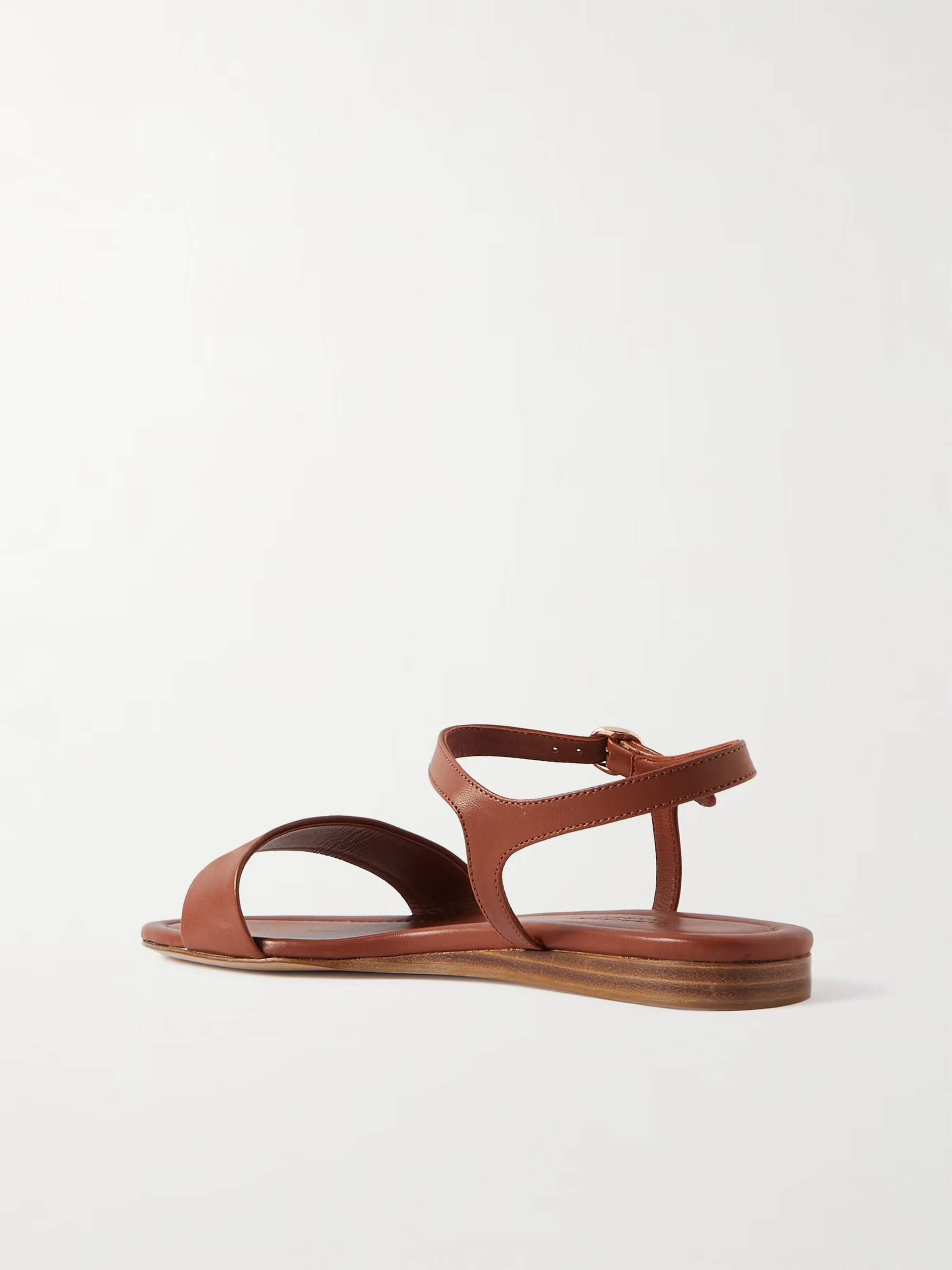 Gabriela Hearst Round-toe Flat Sandals In Brown