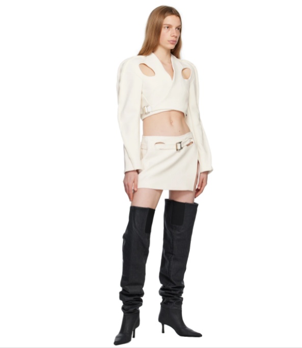 Shop Dion Lee Interloop Mini Skirt In Black