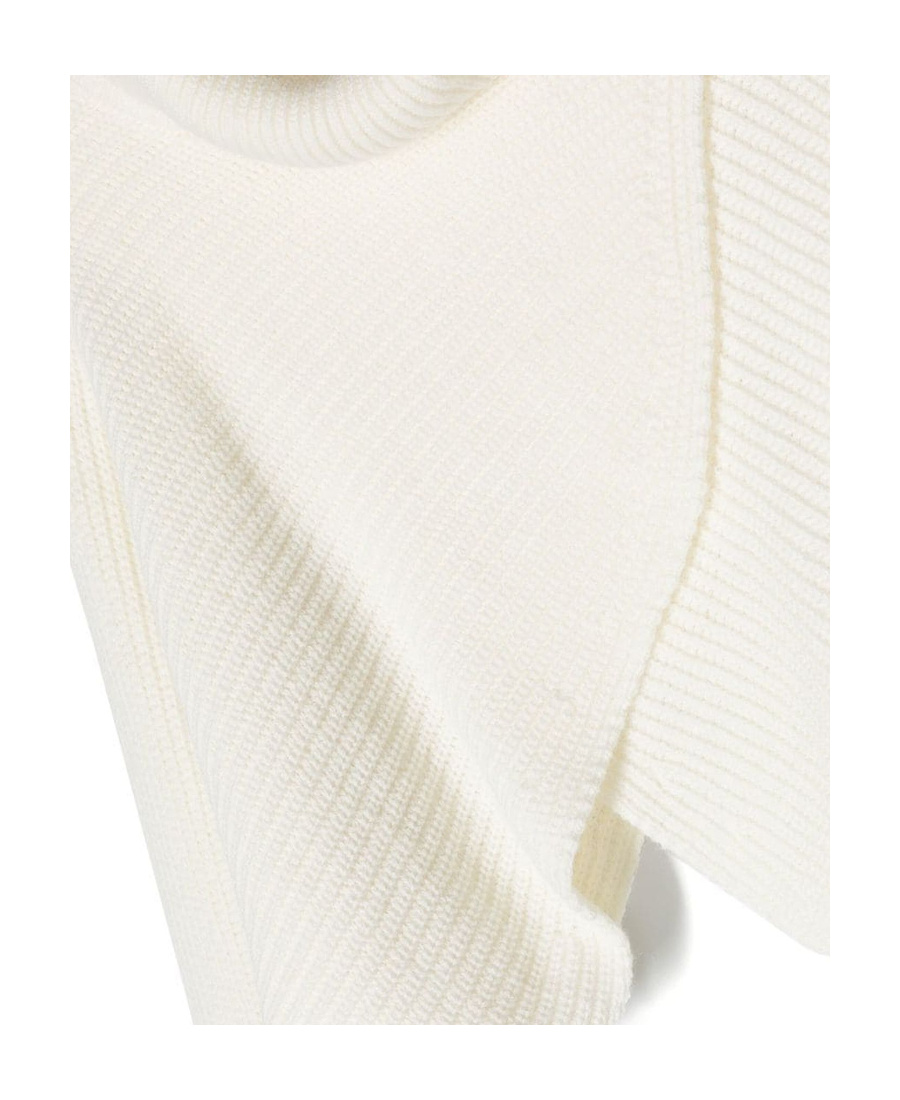 Msgm Roll-neck Ribbed-knit Jumper In White