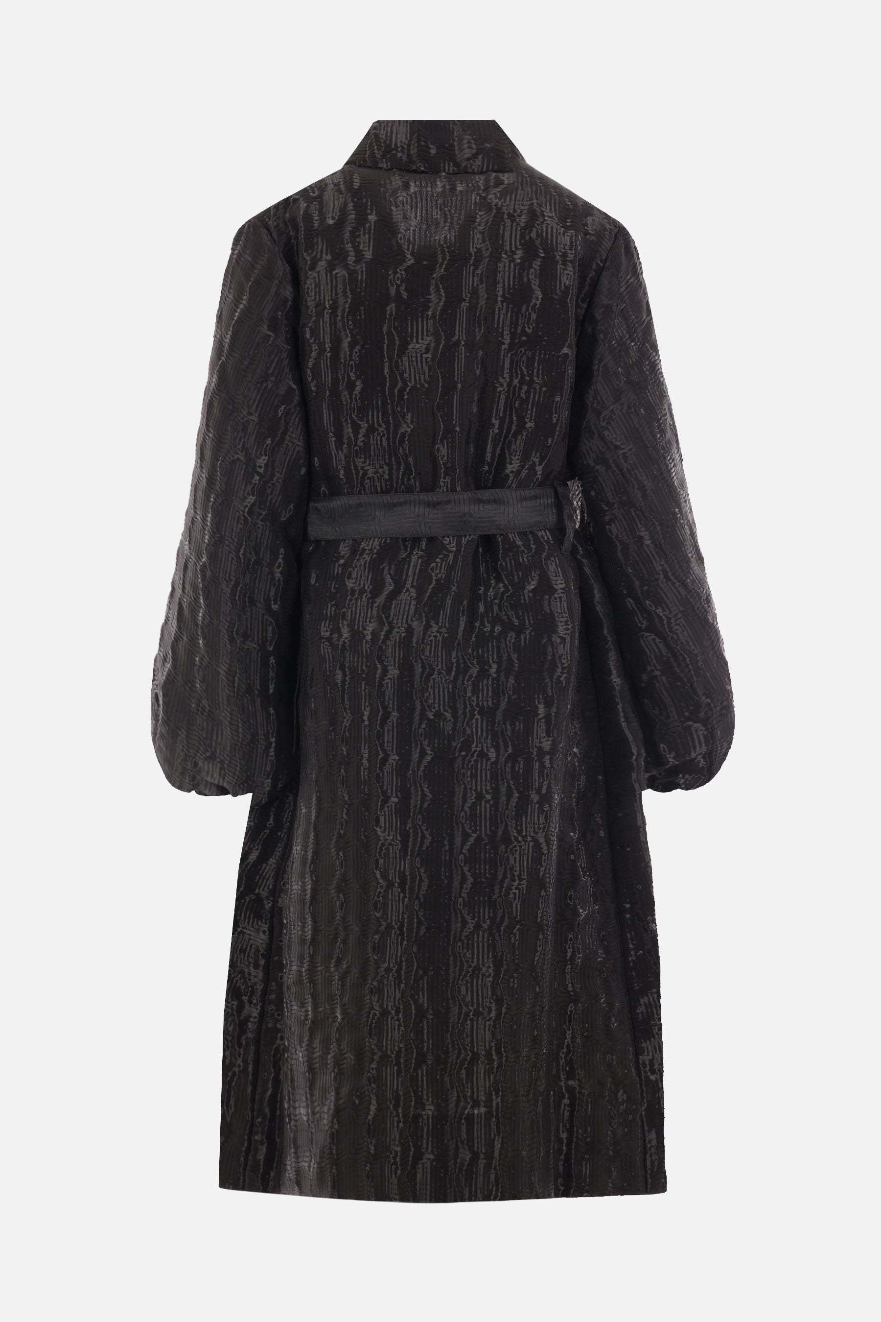Cecilie Bahnsen Lapel Long Sleeve Coat In Black