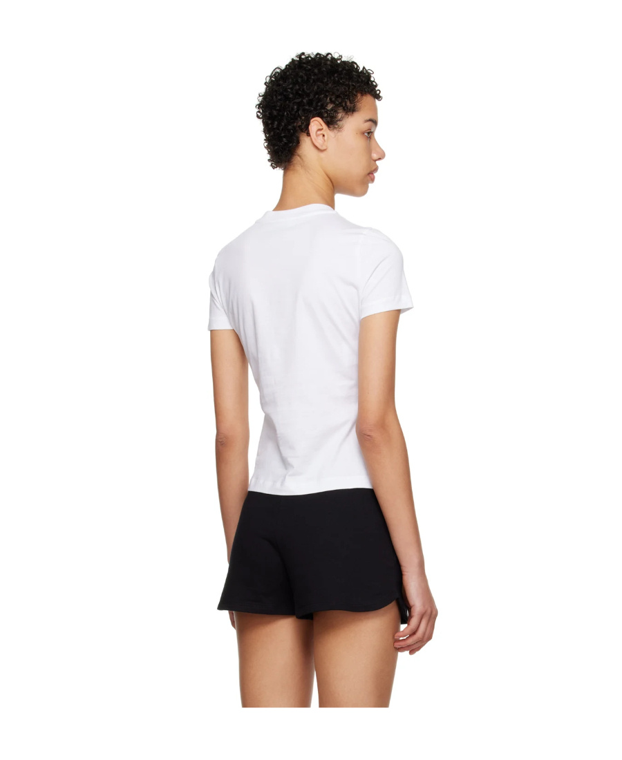 Moschino Plain Knitted T-shirt In White