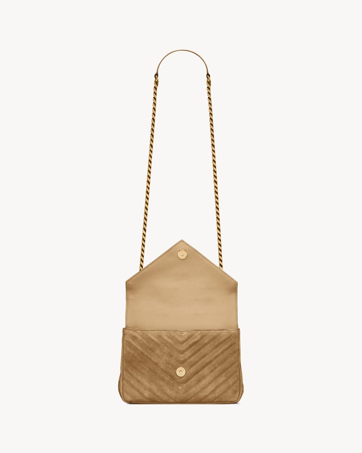Saint Laurent College Medium Preppy Shoulder Bag In Brown