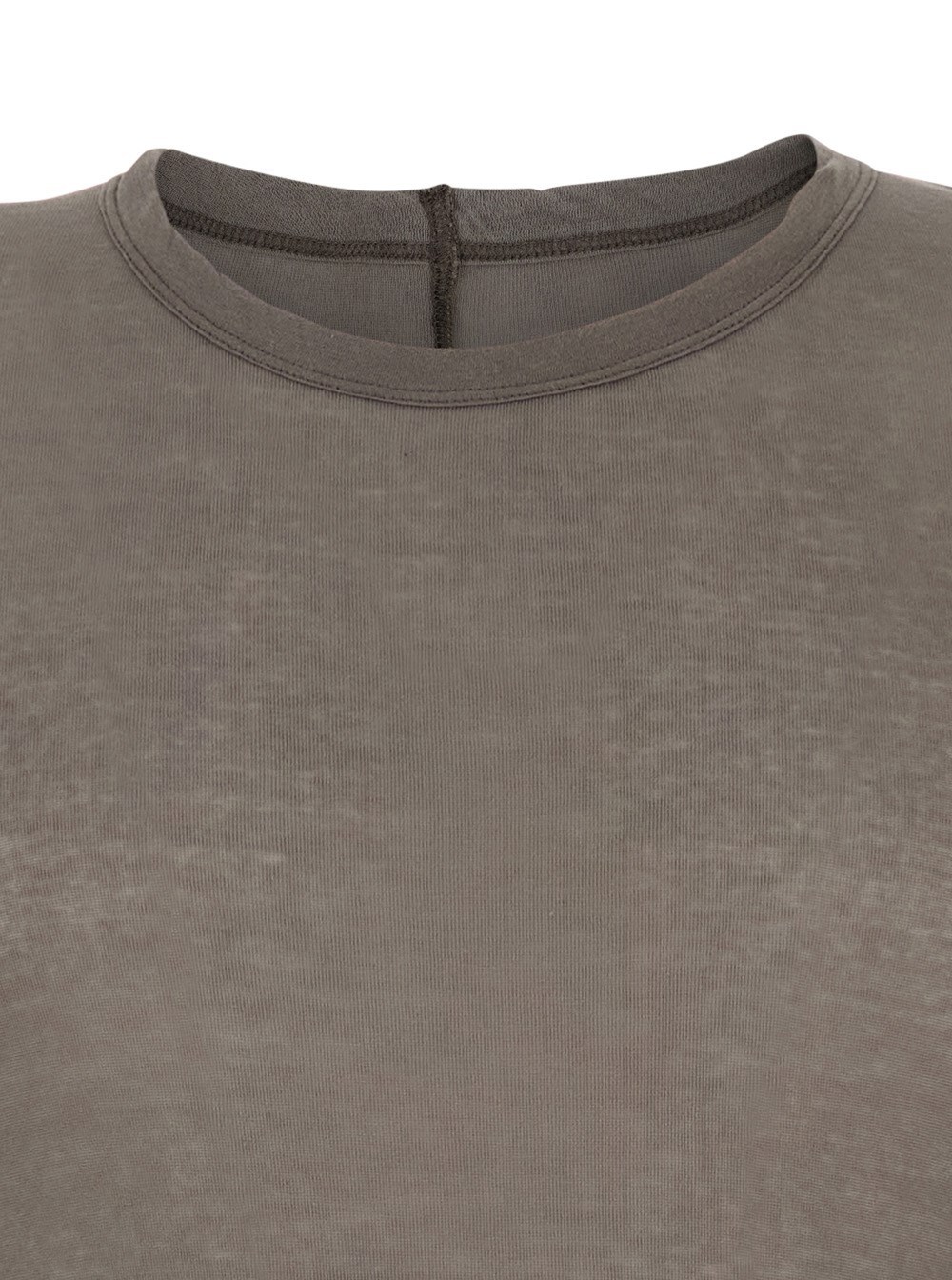 Rick Owens Grey Long-sleeve T-shirt In Viscose And Silk Blend Man In Gray