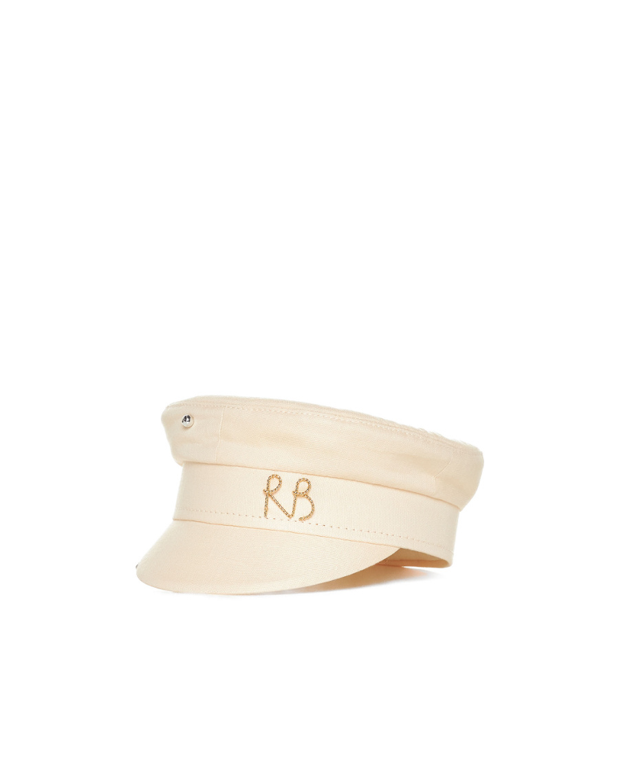 Ruslan Baginskiy Logo-appliqué Newsboy Cap In White