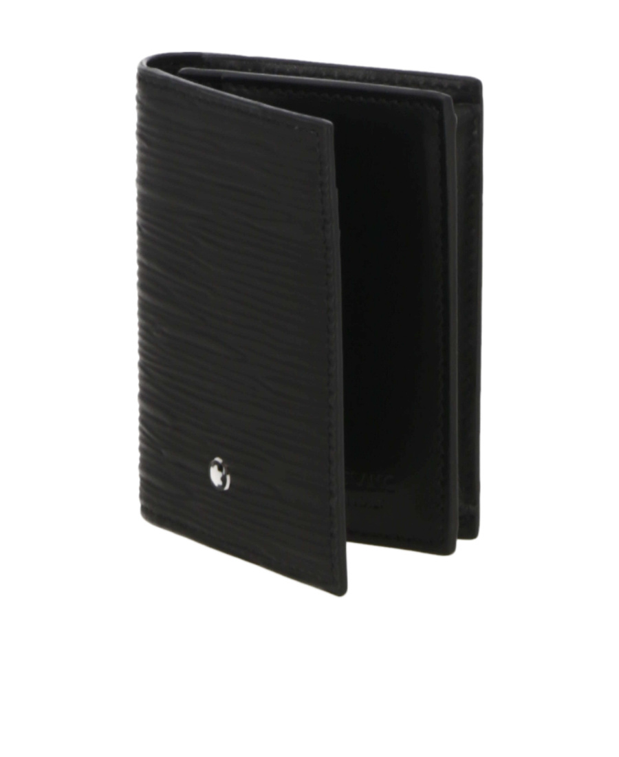 Montblanc Logo-stud Leather Wallet In Black