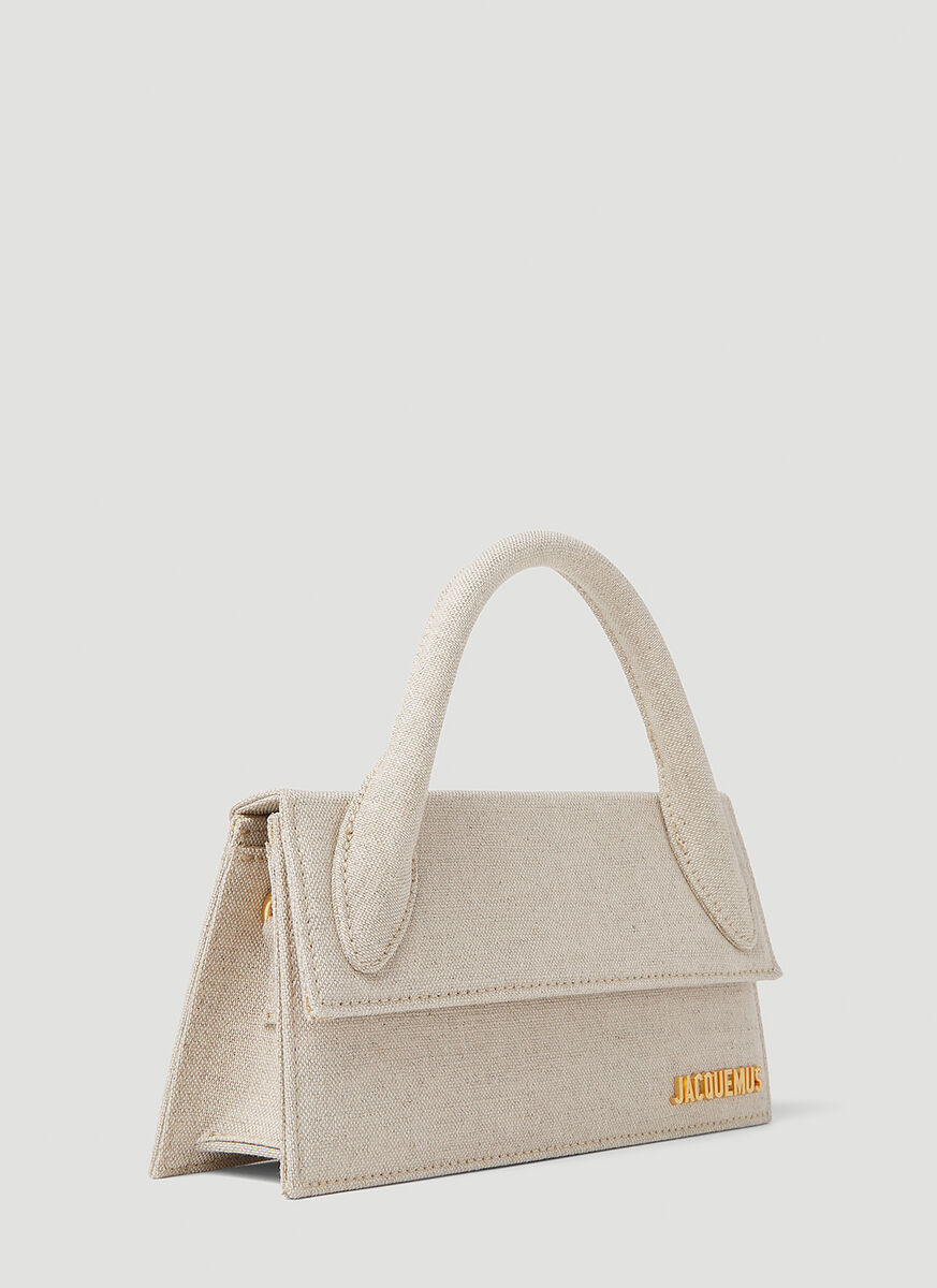Jacquemus Le Chiquito Long Signature Handbag In Nude