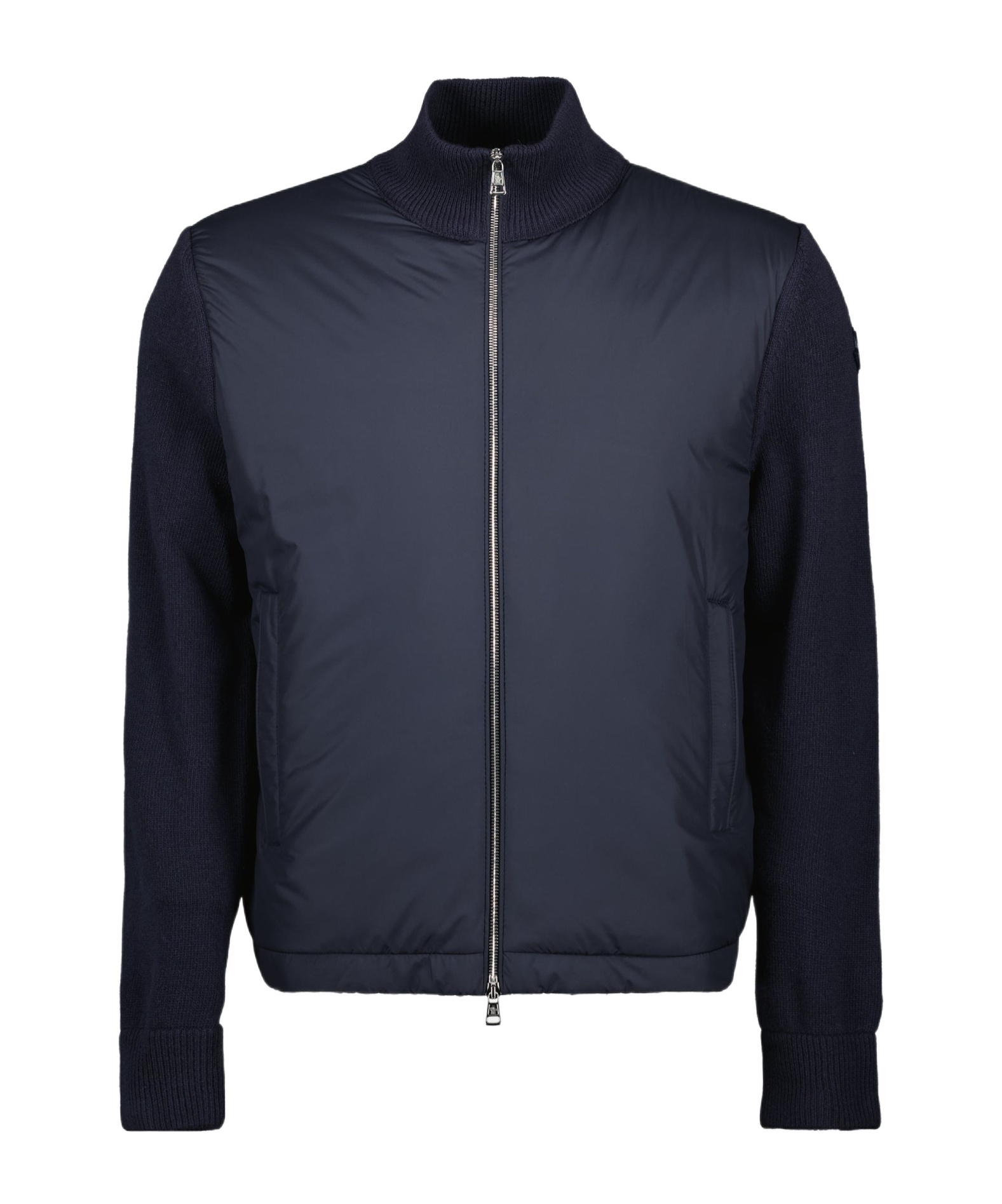 Moncler Zip-up Padded Jacket In Blue