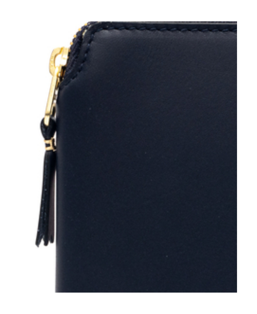 Shop Comme Des Garçons Play Foil-print Zip-around Wallet In Black