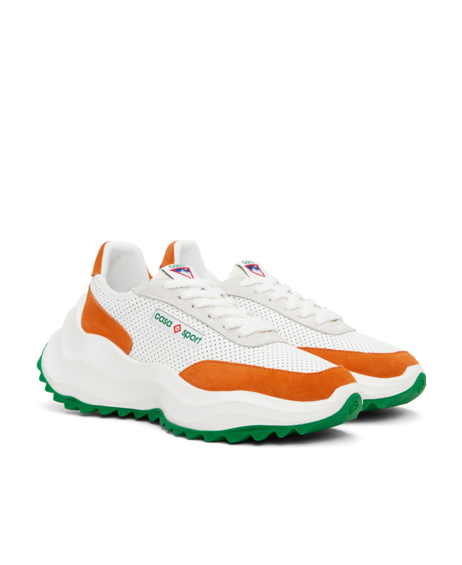 Casablanca Atlantis Perforated Lace-up Sneakers In White