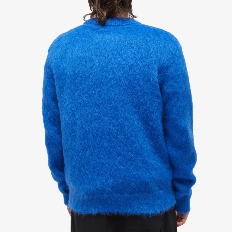 Balmain Maglione In Misto Lana Blu Elettrico Uomo In Blue