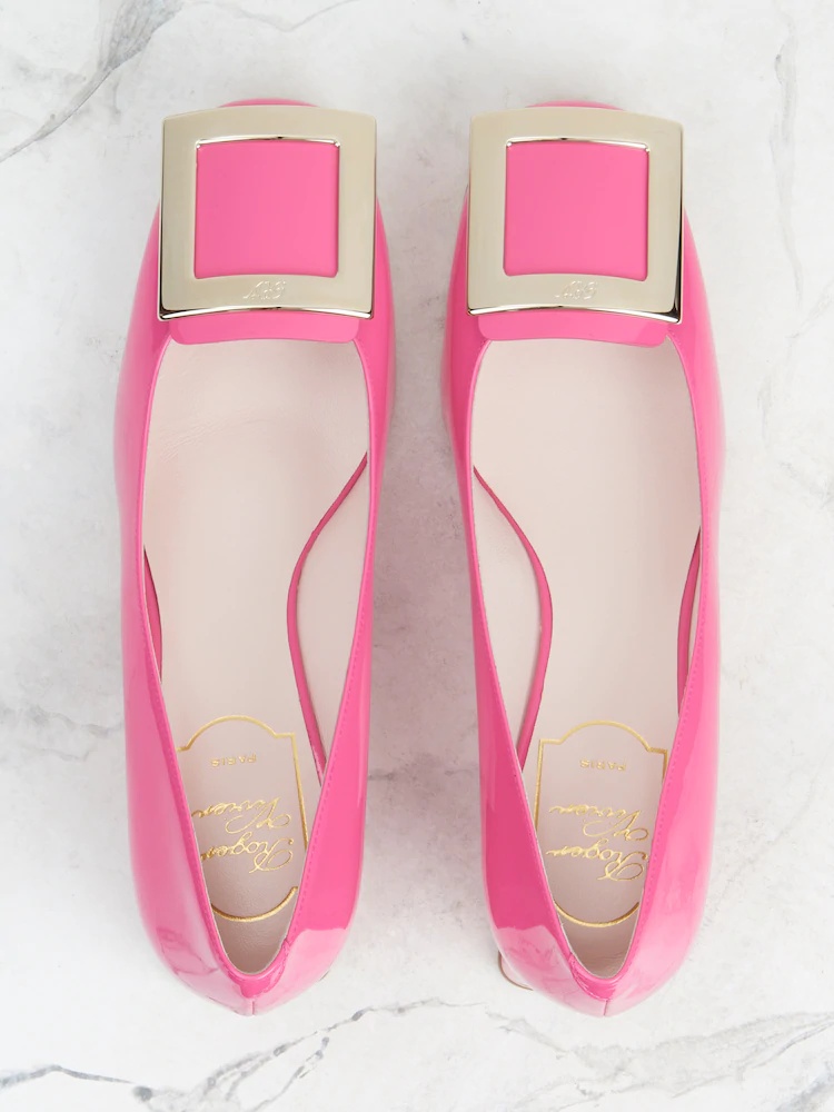 ROGER VIVIER TR È S VIVIER METAL BUCKLE HIGH HEELS 