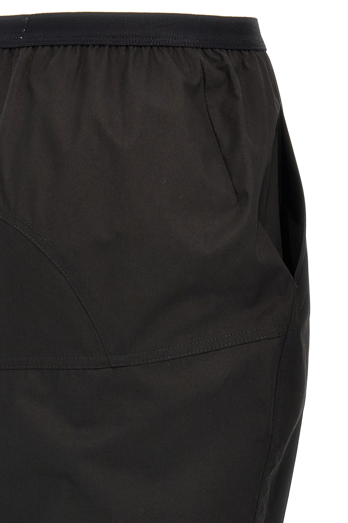 Rick Owens Soft Pillar Long Skirt In Black