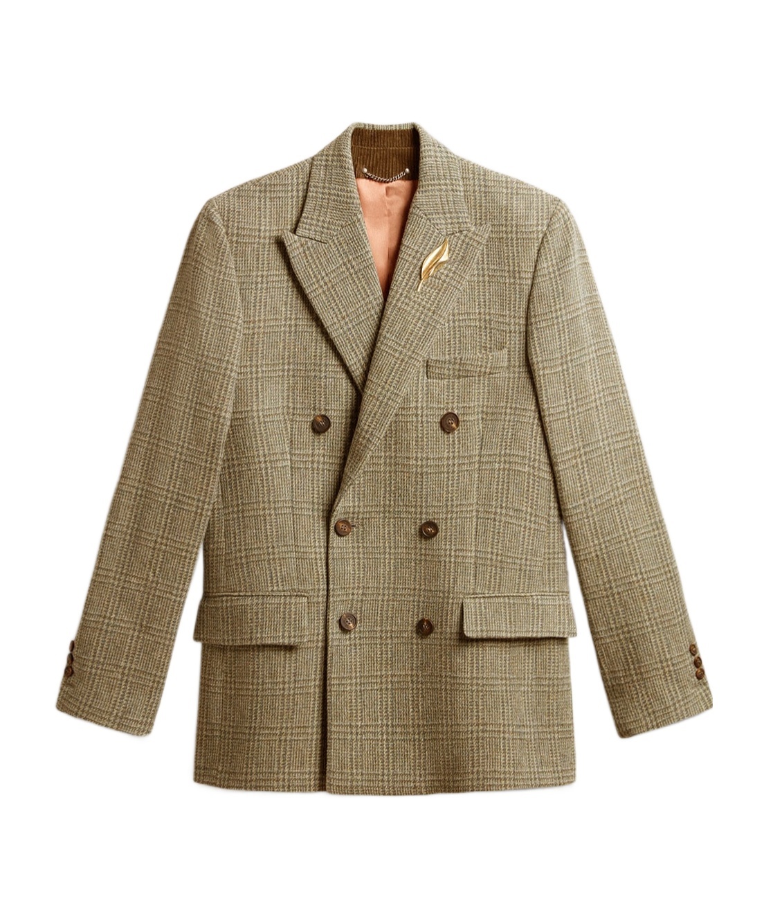 Golden Goose Double-breasted Wool Suit In Brown