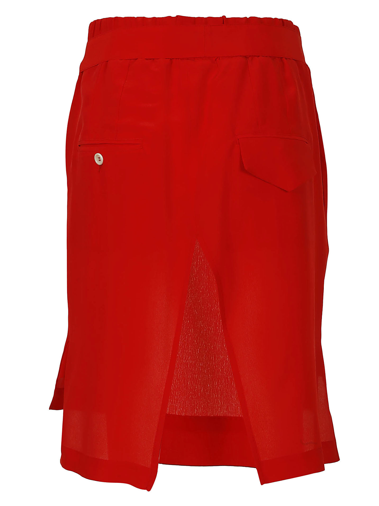 Jejia Strapless Silk Top In Red