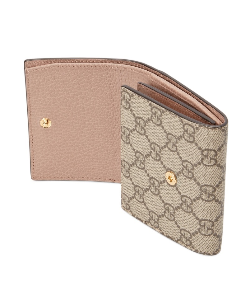 Gucci Small Gg Marmont Wallet In Nude