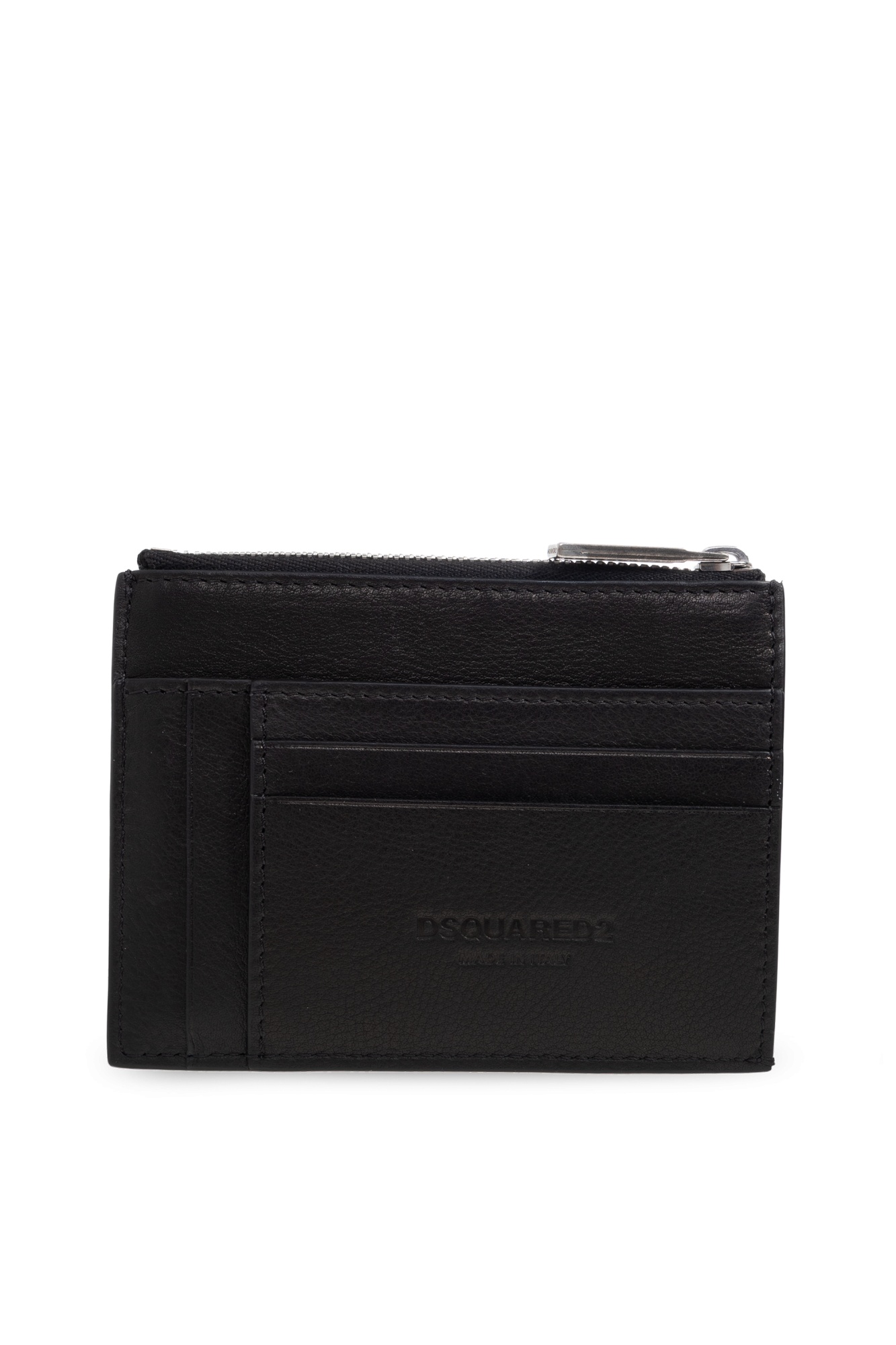 Dsquared2 Zip-fastening Logo Cardholder In Black