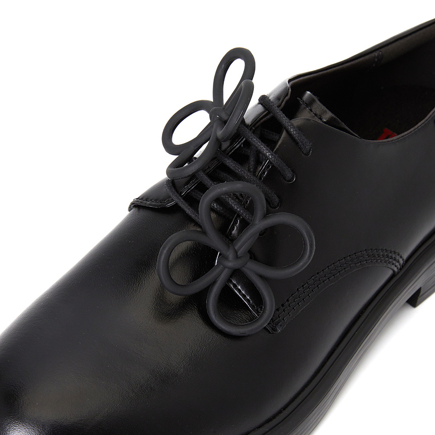 Camper Dean Floral-lace Brogues In Black