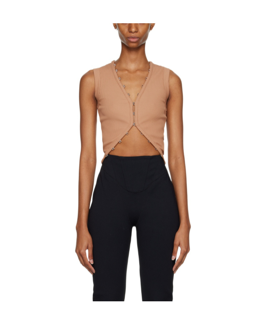 DION LEE RIBBED CROPPED VEST