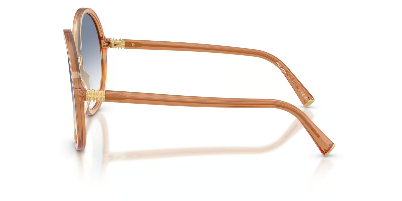 Miu Miu 59mm Gradient Round Sunglasses In Brown
