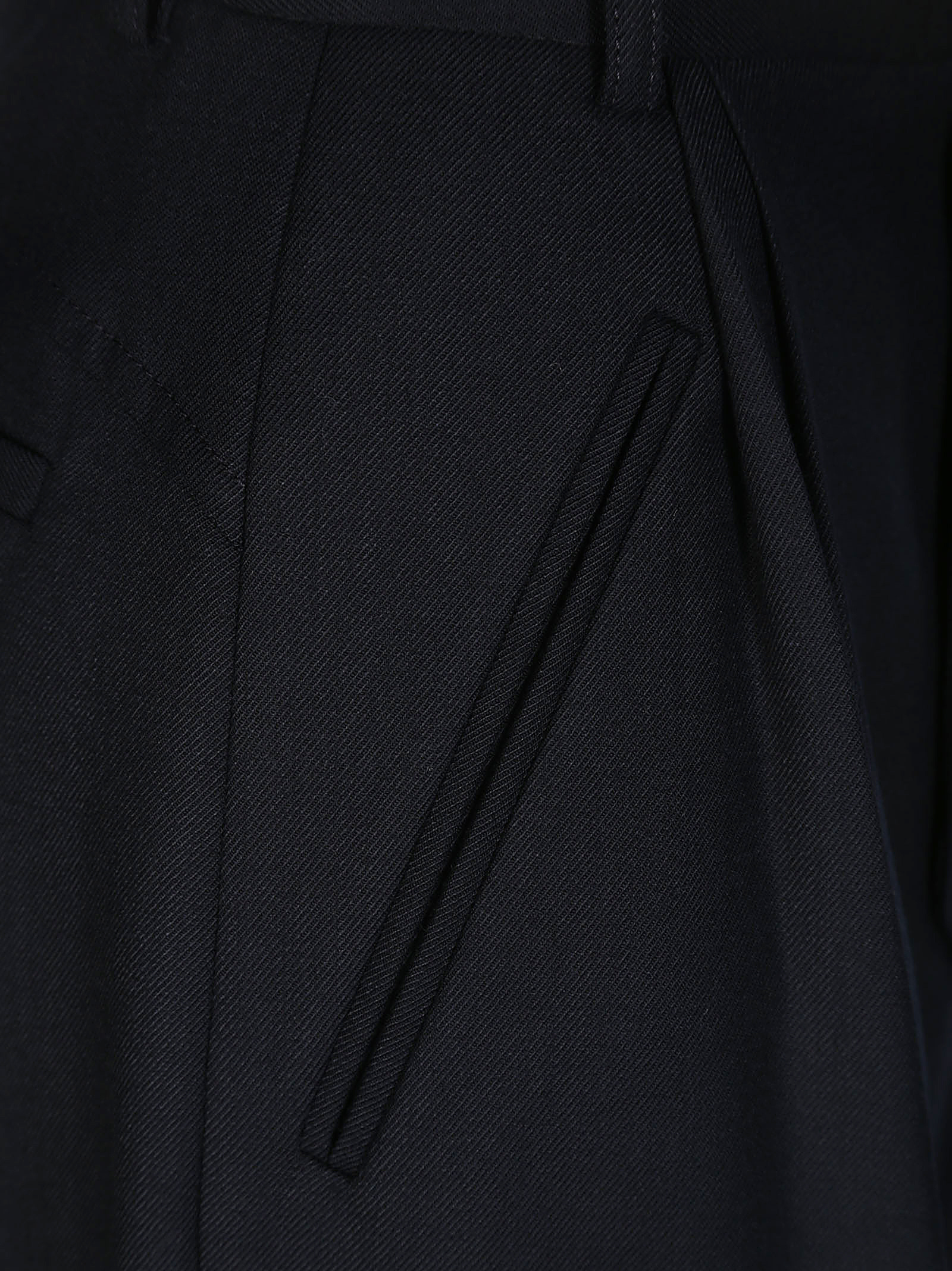 Victoria Beckham Pleat-detailing Wide-leg Trousers In Black