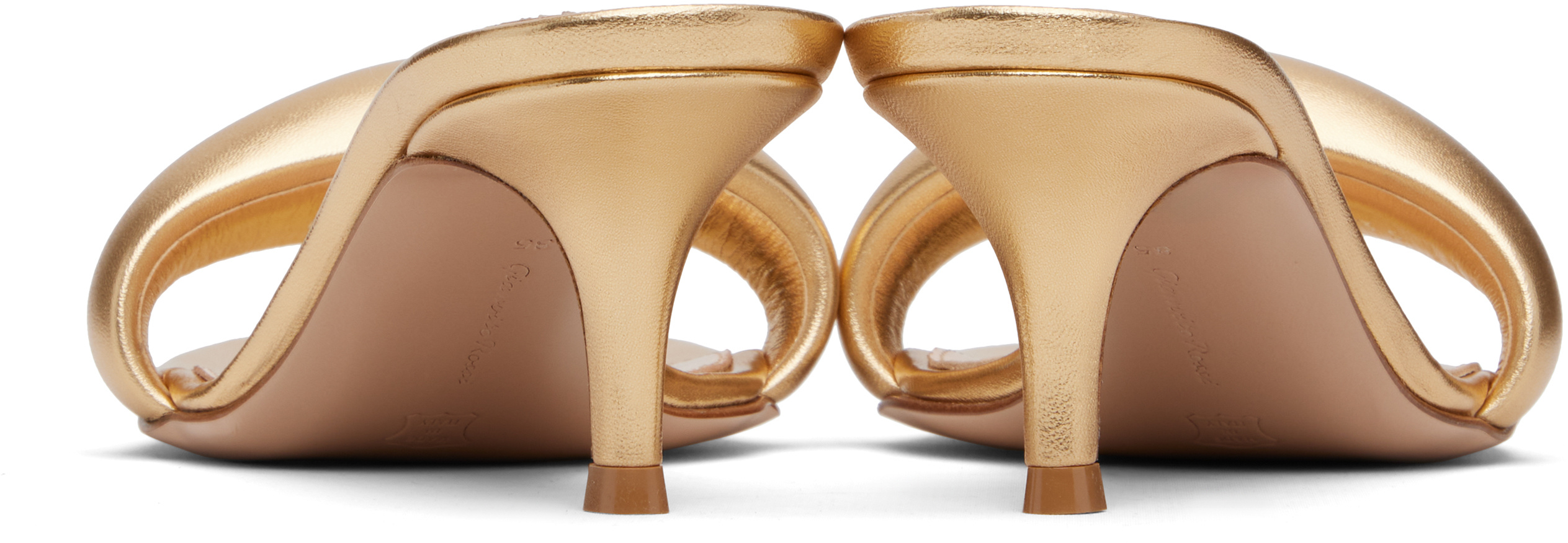 Gianvito Rossi Bijoux 35 High-heeled Sandals In Gold