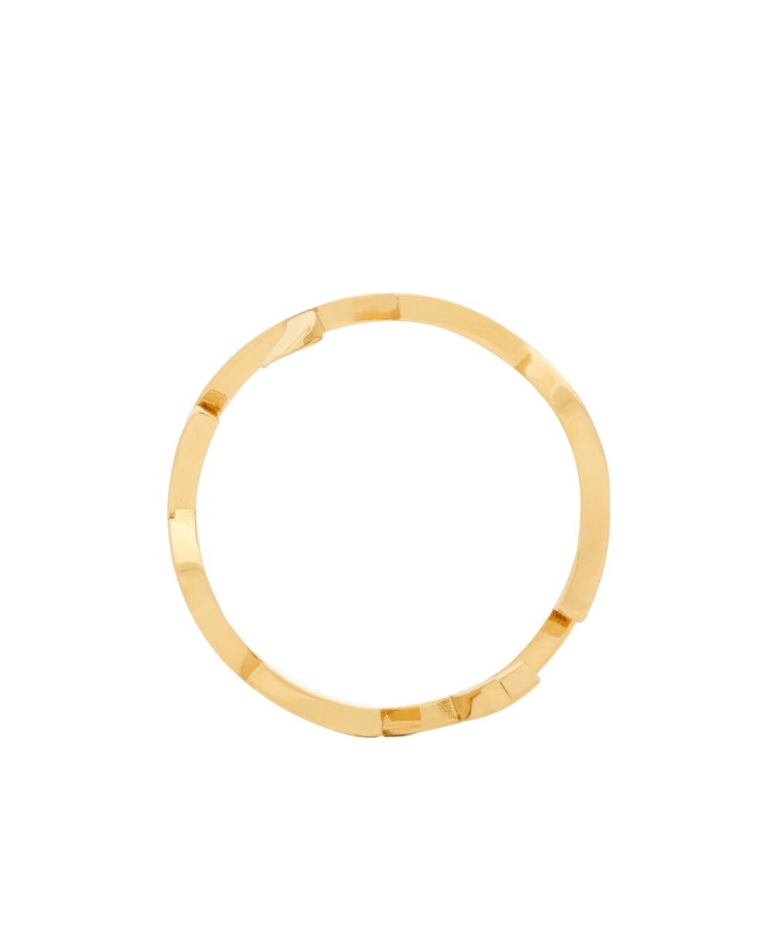 Saint Laurent Cassandre Metal Scarf Ring In Yellow