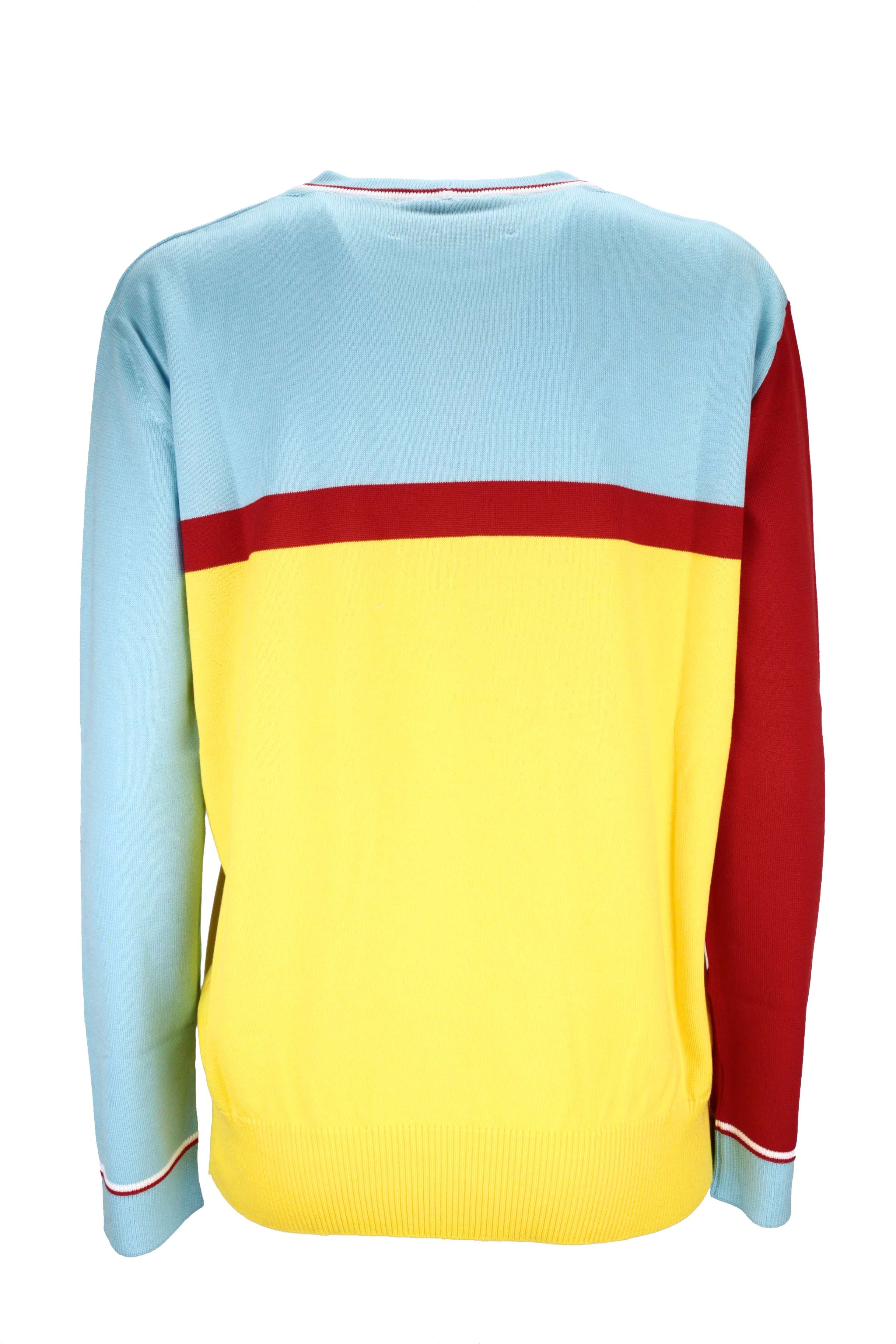 ICEBERG CREW NECK BLOCK COLOR SWEATER
