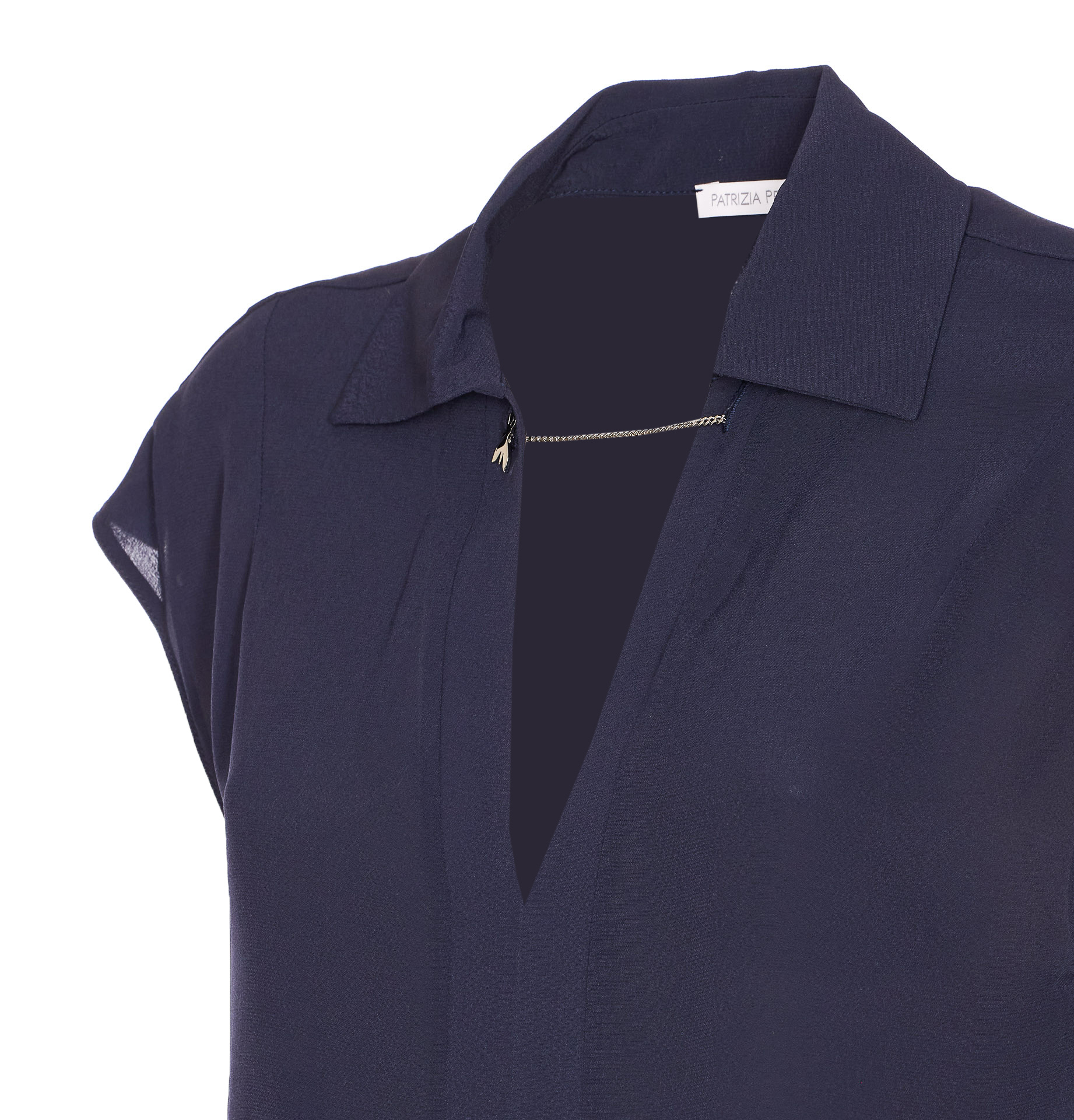 Patrizia Pepe Chain-detail Blouse In Black