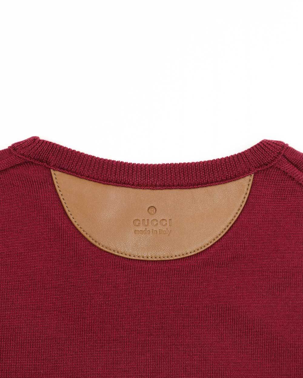GUCCI LOGO KNITTED PULLOVER