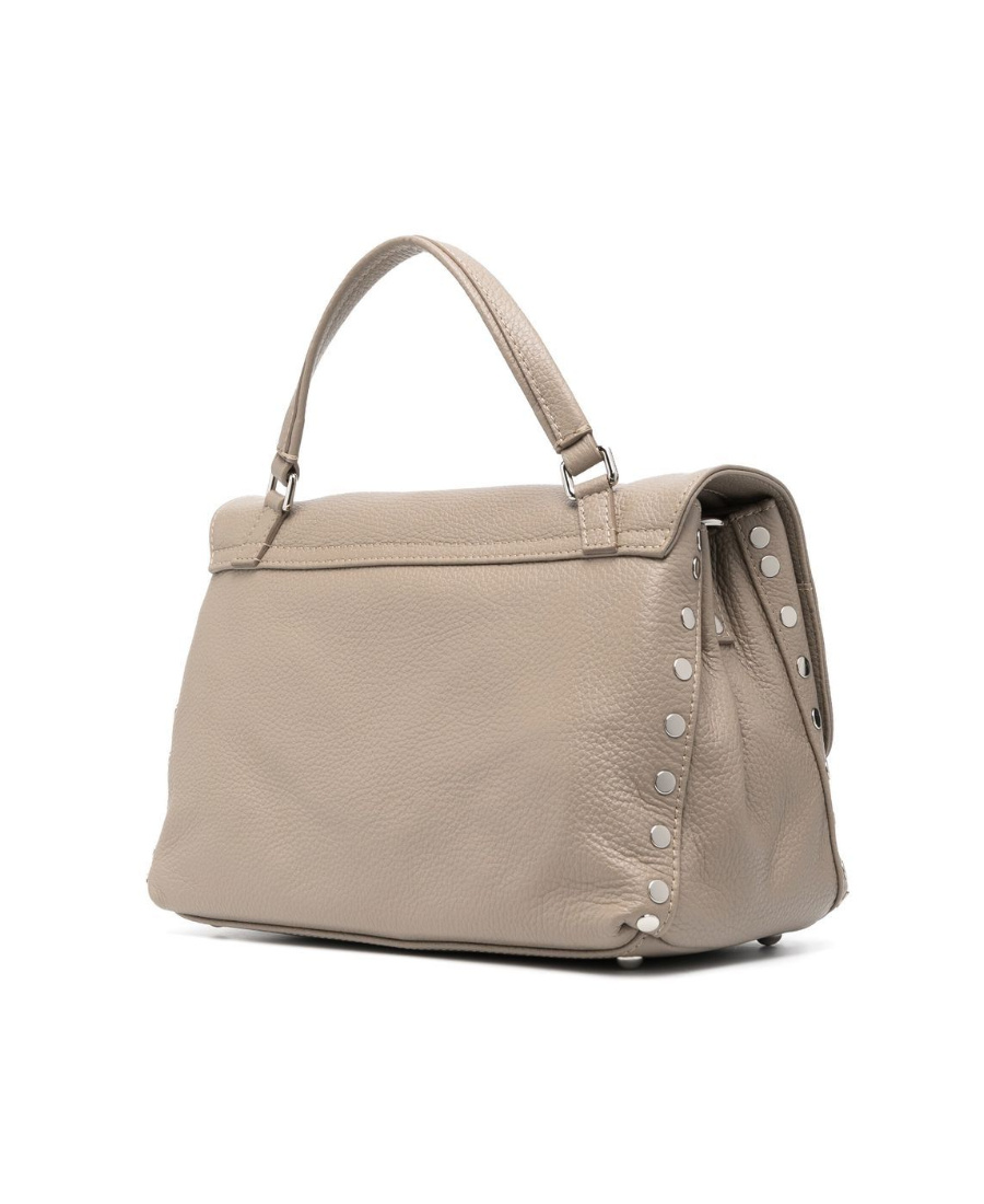 Zanellato Postina Stripe-strap Leather Bag In Gray