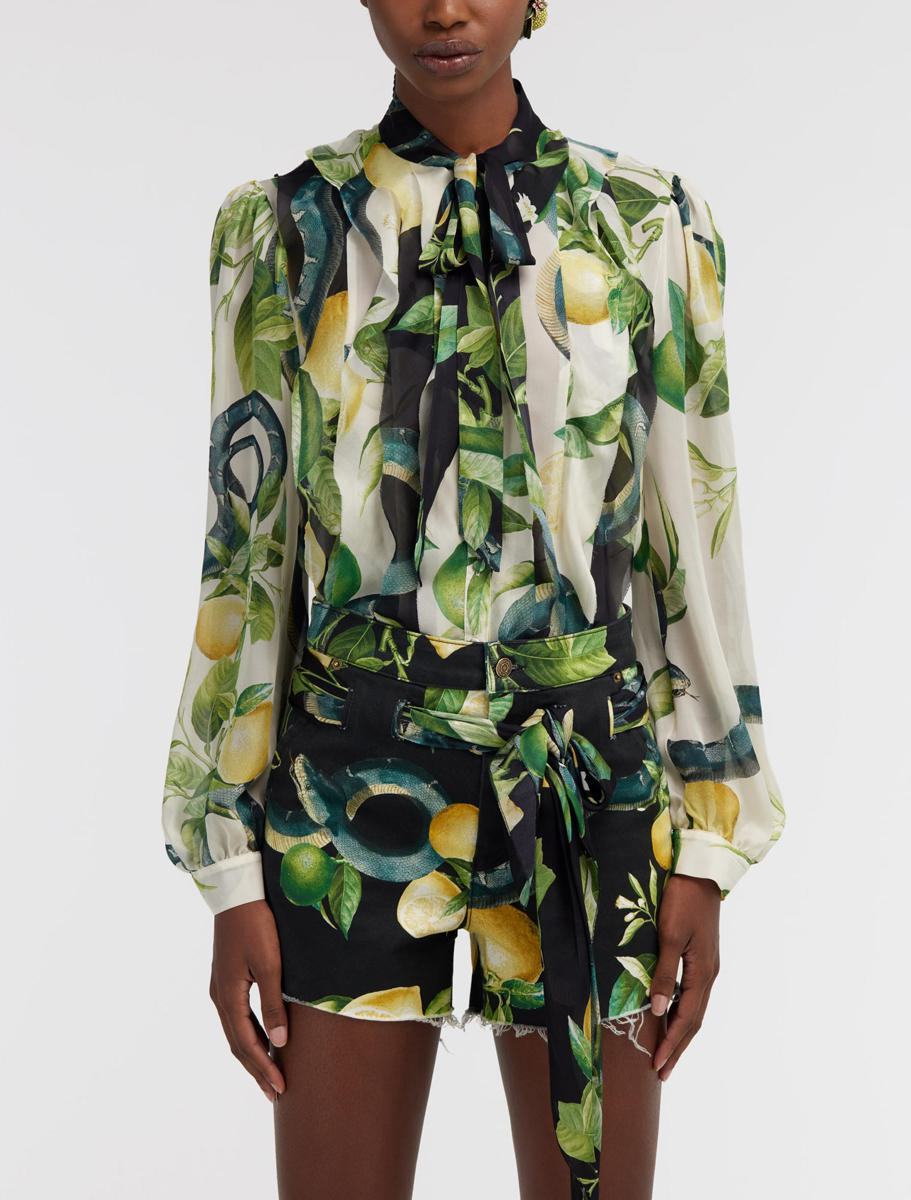 Roberto Cavalli Shirts Multicolour In Green