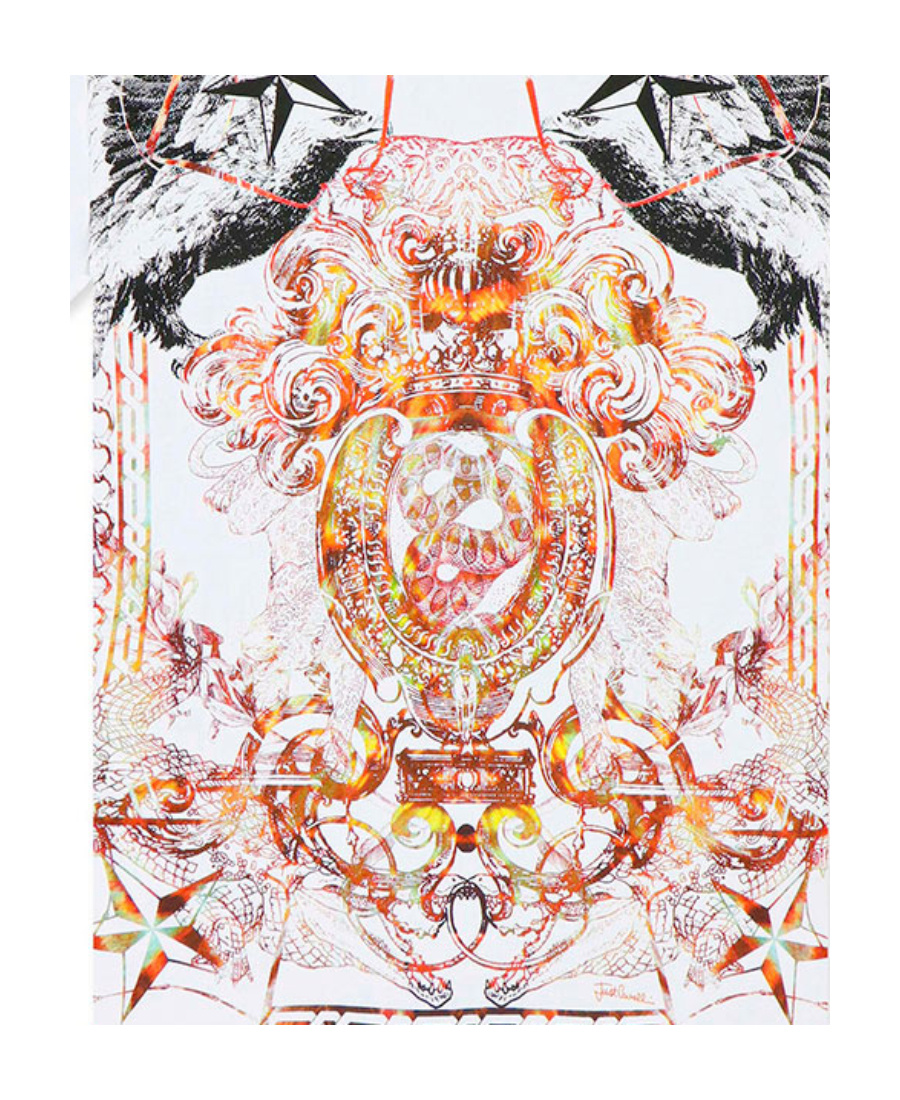 Just Cavalli Printed T-shirt In White