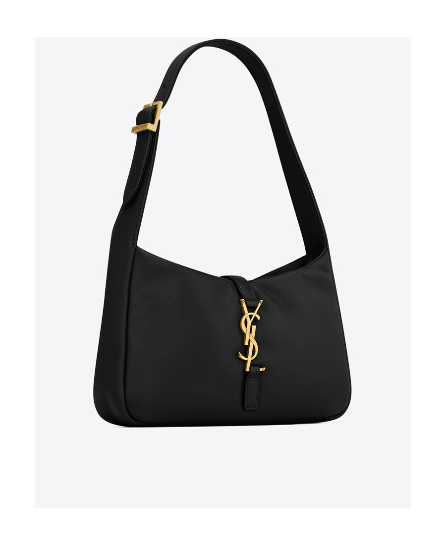 Saint Laurent Le 5 A 7 Ysl Shoulder Bag In Patent Leather In Black