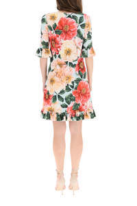 Dolce & Gabbana Floral-print Mini Dress In Multicolor