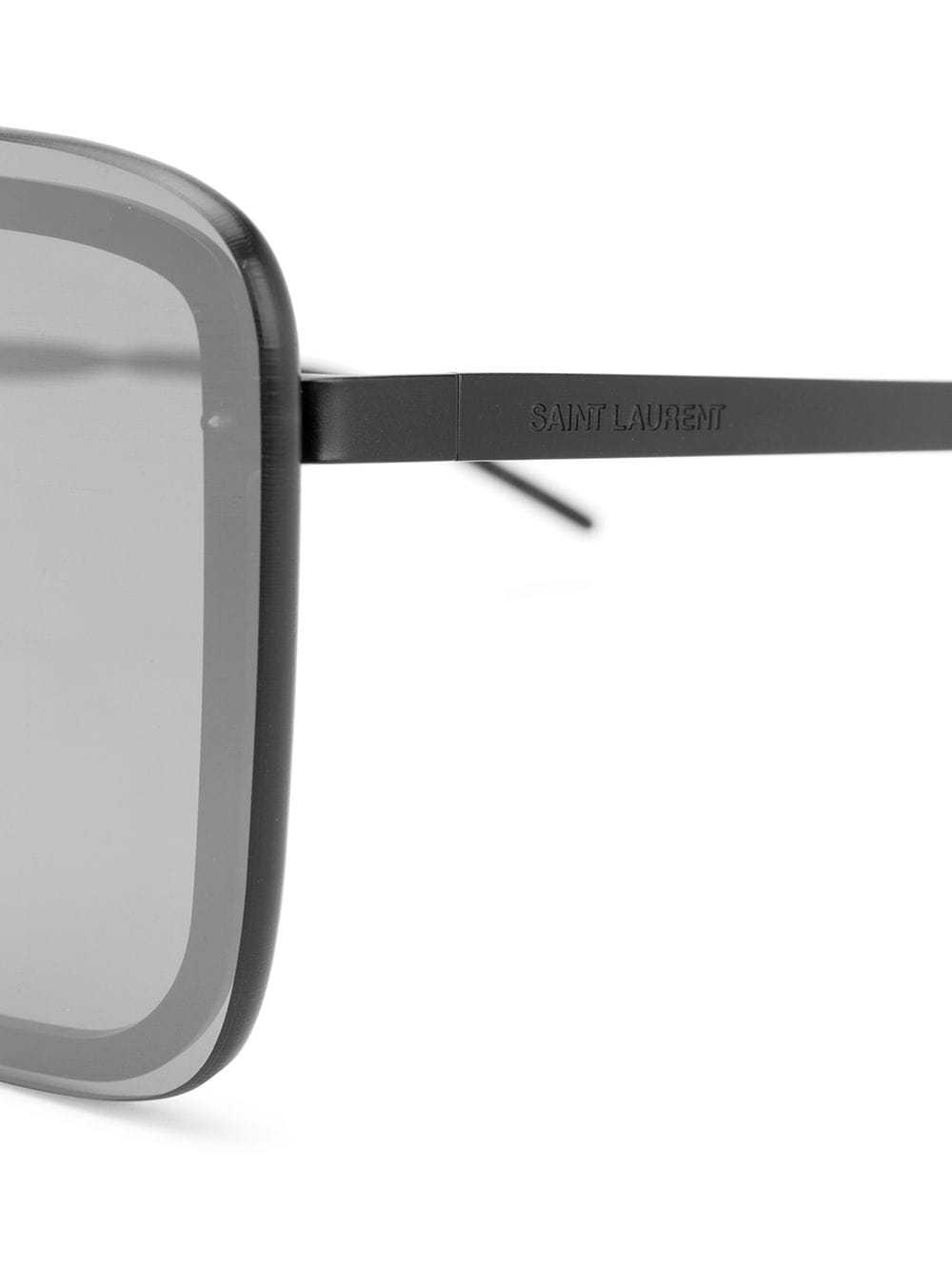 Saint Laurent Sl-364 Mask Sunglasses In Gray