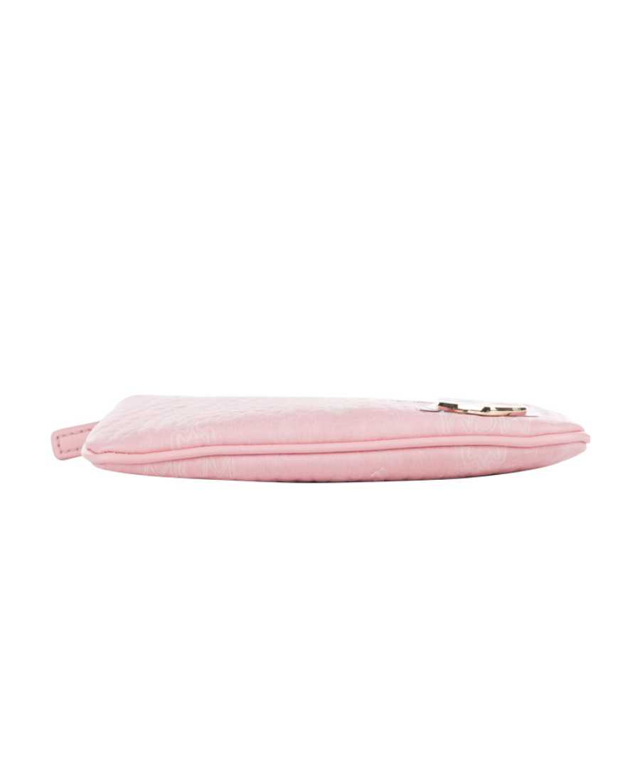 Mcm Logo Details Clutch In Pink