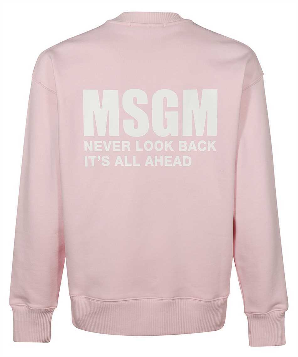 Msgm Logo-print Crew-neck Sweatshirt In Pink