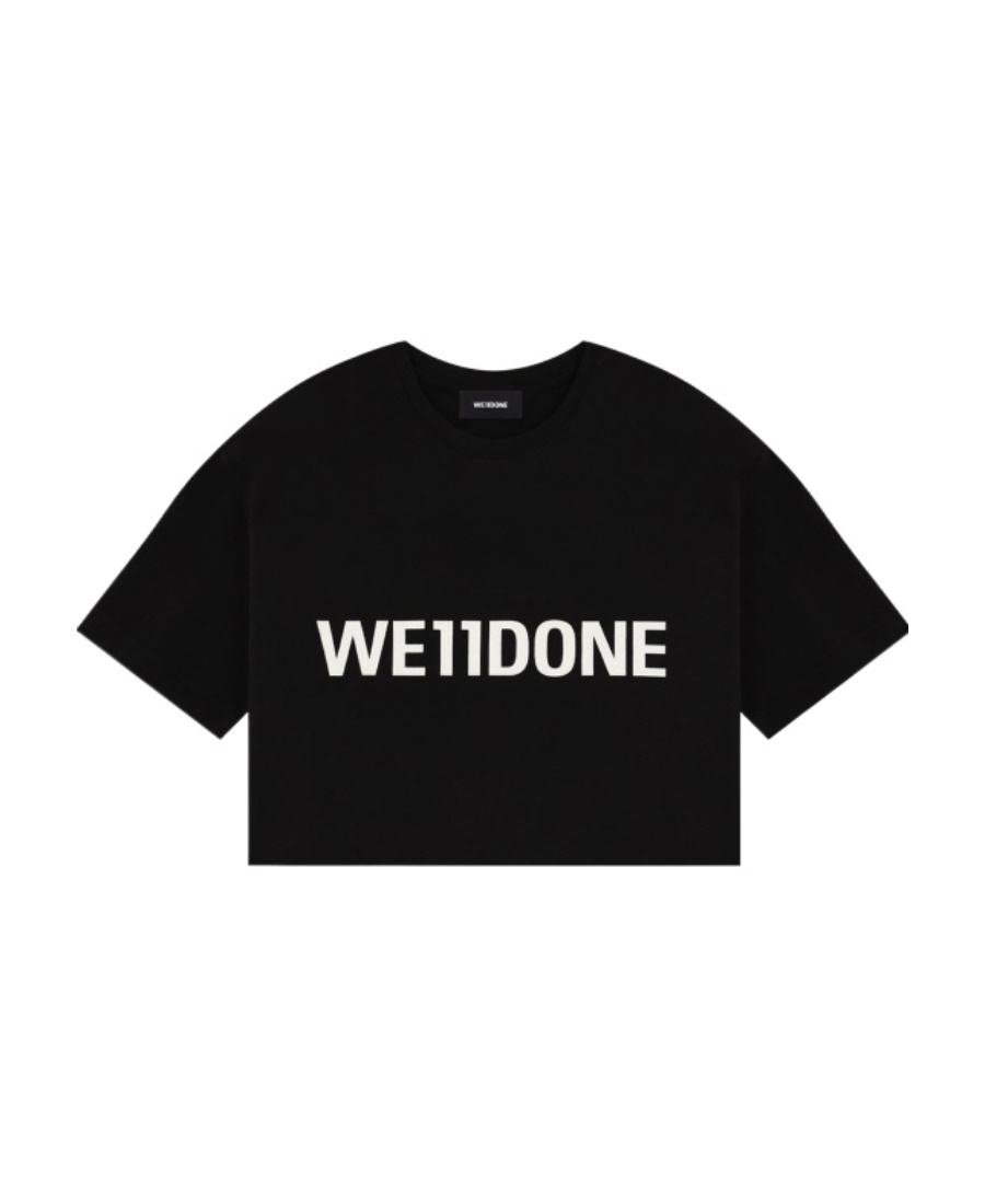We11 Done Logo Letter Short-sleeved T-shirt In Black