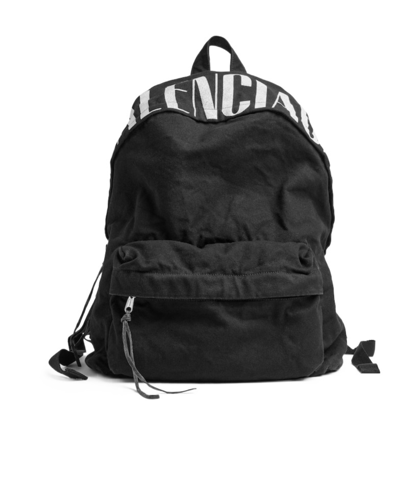 Balenciaga Men's Editor Backpack  In Black/white In Black/white