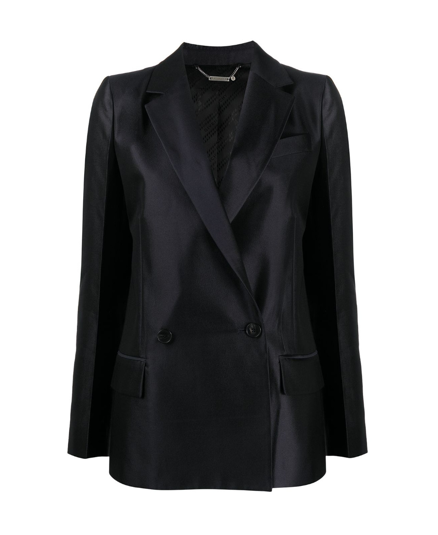 Givenchy Double-breasted Wool-silk Structured Blazer In Black