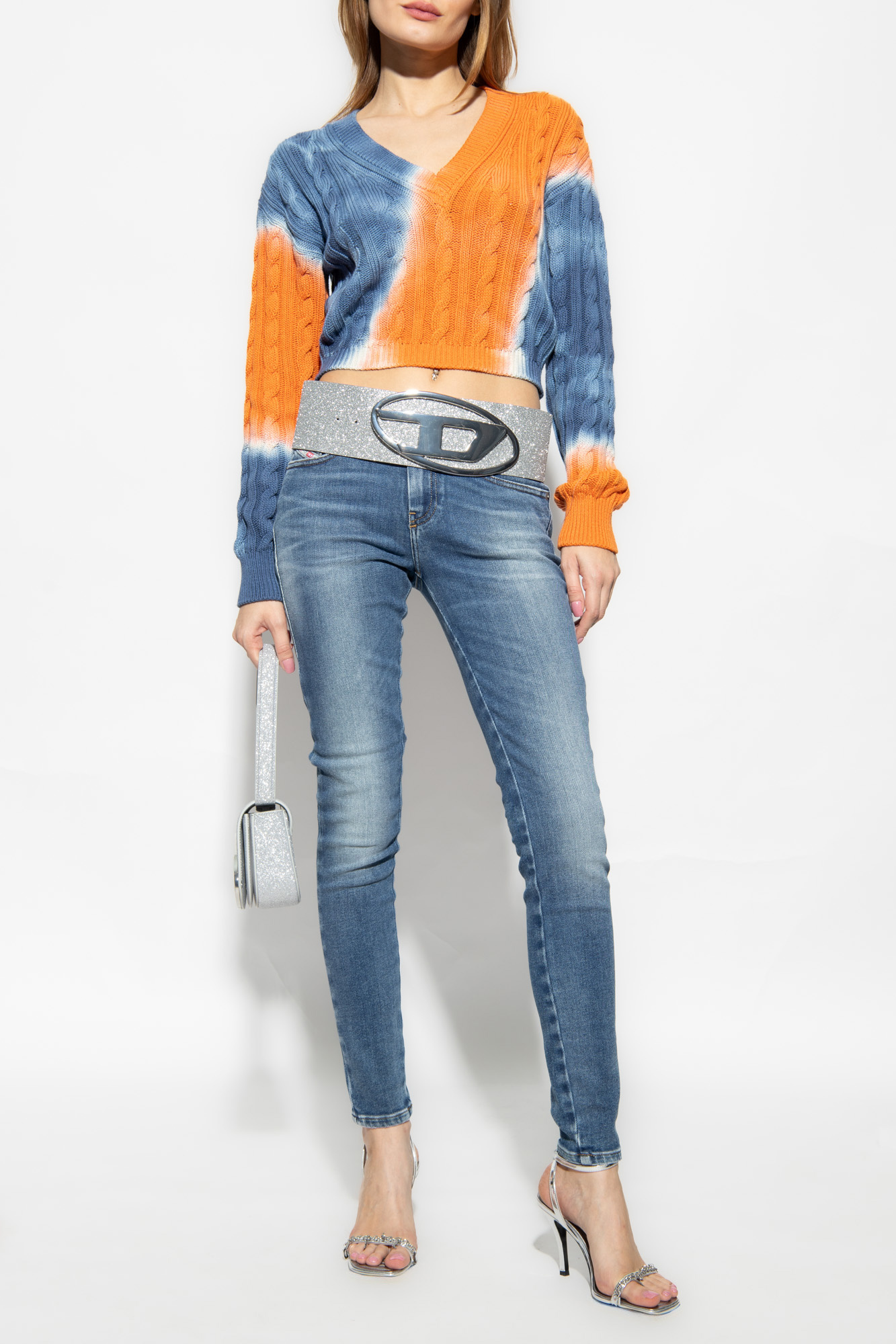 DIESEL BELT RING DENIM TROUSERS