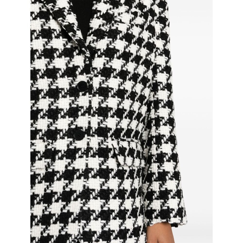 ANINE BING HOUNDSTOOTH-PATTERN TWEED BLAZER 